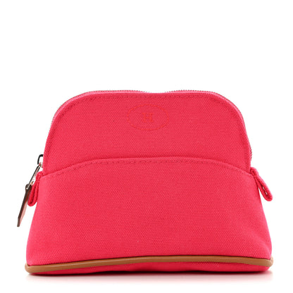 Hermes Cotton Canvas Mini Mini Bolide Travel Cosmetic Pouch Hibiscus 1 of 9