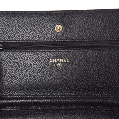 Chanel Caviar Quilted Wallet On Chain WOC Black 6 of 10