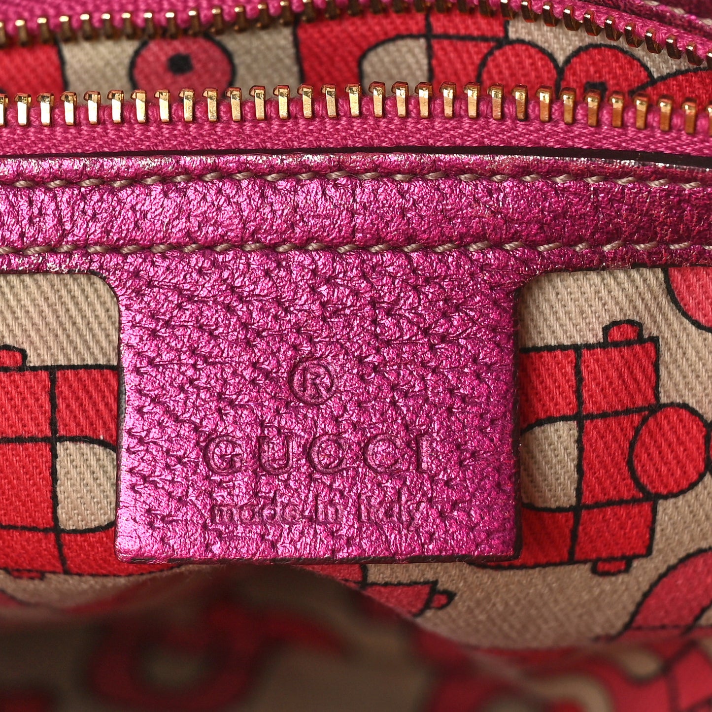 Metallic Calfskin Monogram Jolicoeur Charms Messenger Dark Pink