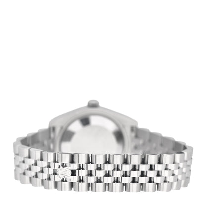 Rolex Stainless Steel 18K White Gold Diamond 31mm Oyster Perpetual Datejust Watch Black 178274 3 of 5
