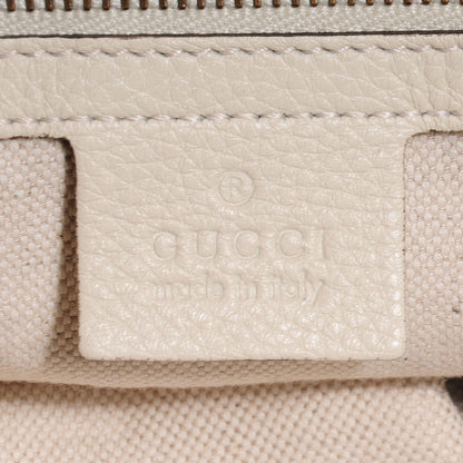 Gucci Pebbled Calfskin Twill Medium Shoulder Bag White 6 of 7