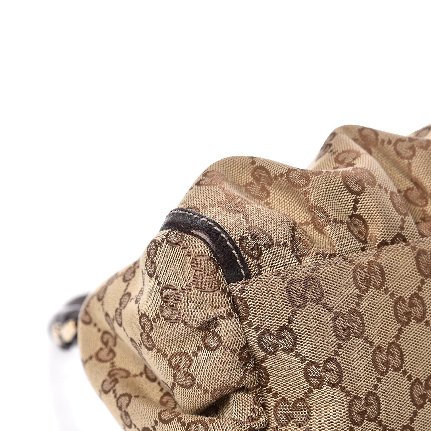 Gucci Monogram D Ring Gold Hobo Dark Brown 11 of 15