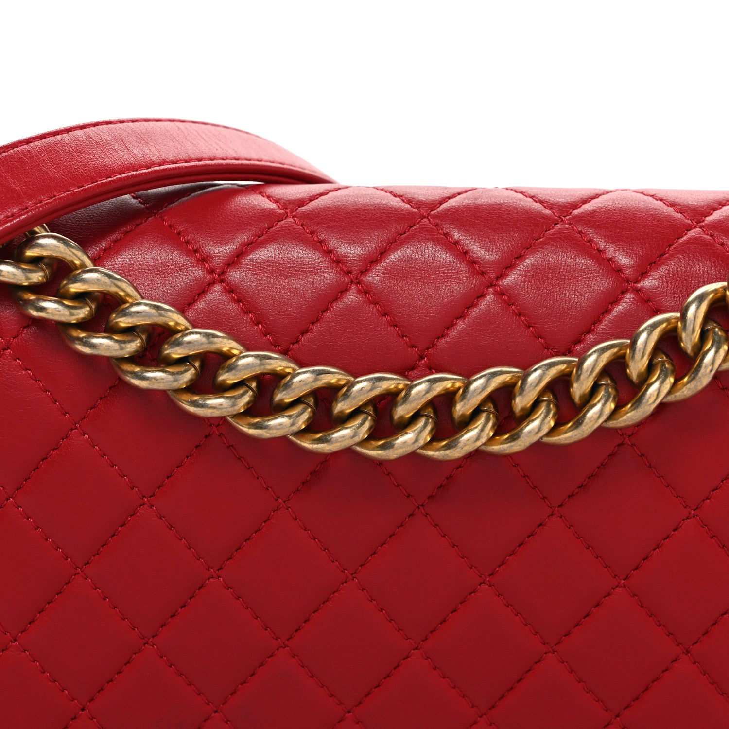 Chanel Lambskin Quilted Medium Boy Flap Red 8 of 10