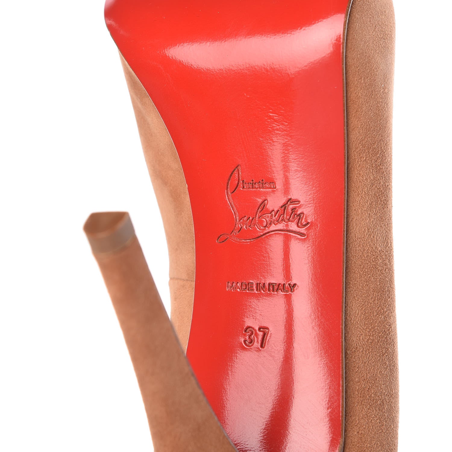 Christian Louboutin Veau Velours Very Prive 120 Pumps 37 Terra Cotta 6 of 8