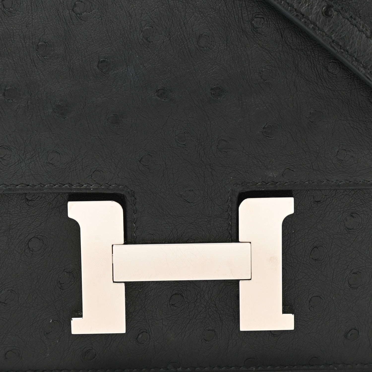 Hermes Ostrich Constance 18 Black 8 of 12