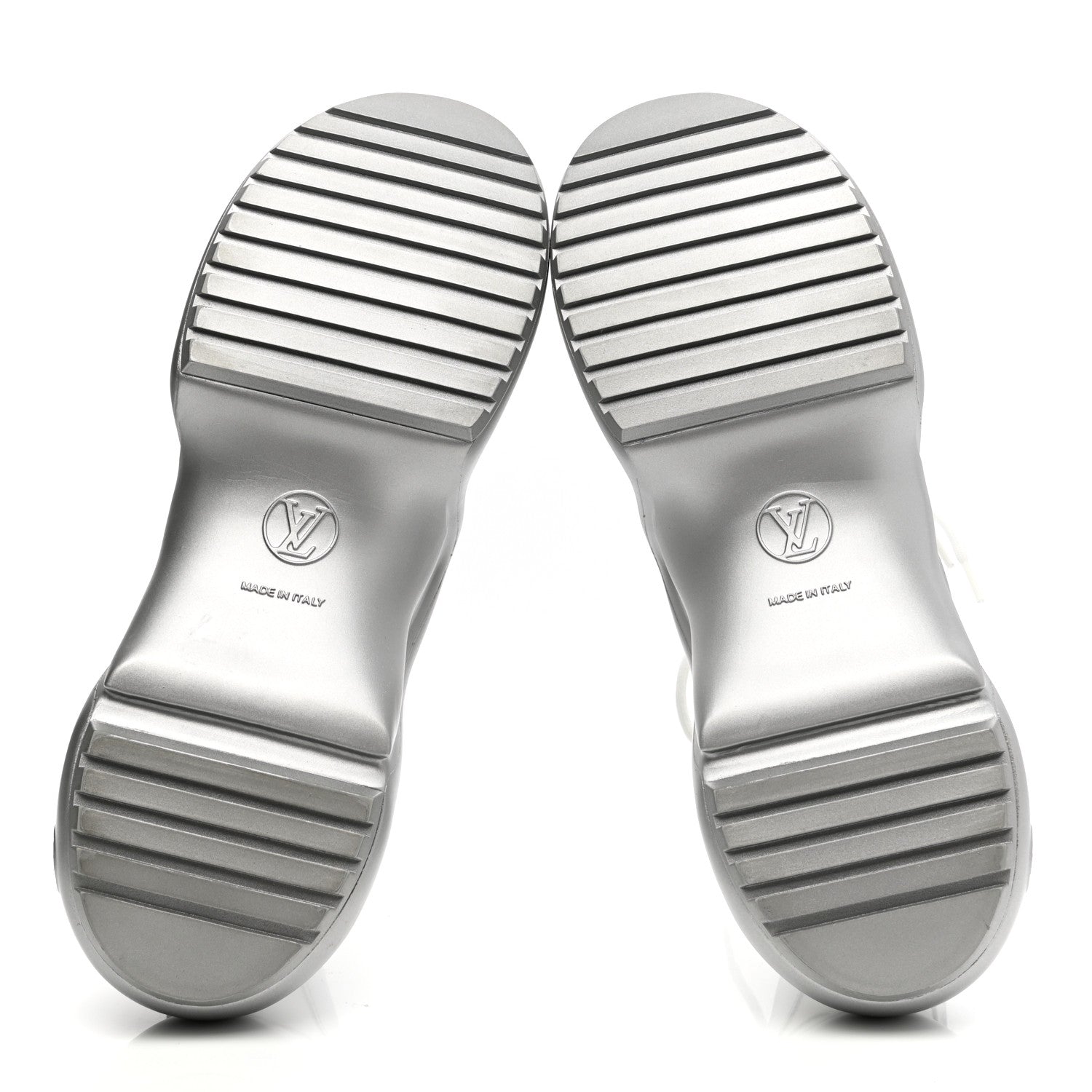 Louis Vuitton Metallic Calfskin Technical Nylon LV Archlight Sneakers 41 White Silver 5 of 10