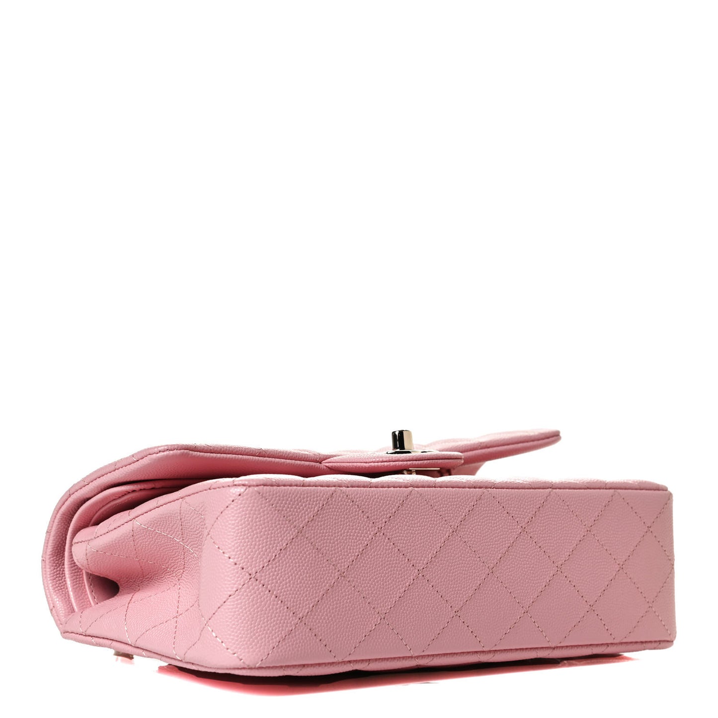 Caviar Quilted Small Double Flap Pink