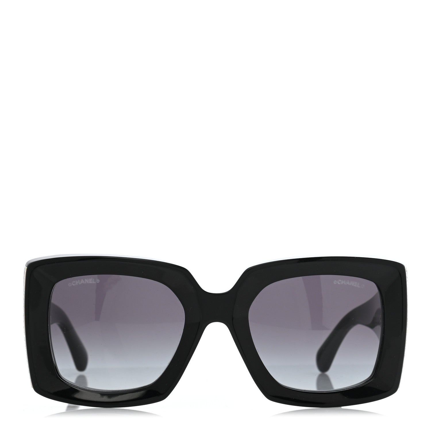 Chanel Acetate Rectangle Sunglasses 5435 Black 2 of 7