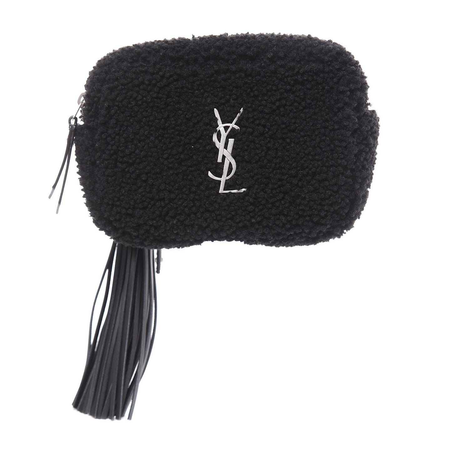 Shearling Monogram Lou Belt Bag Black