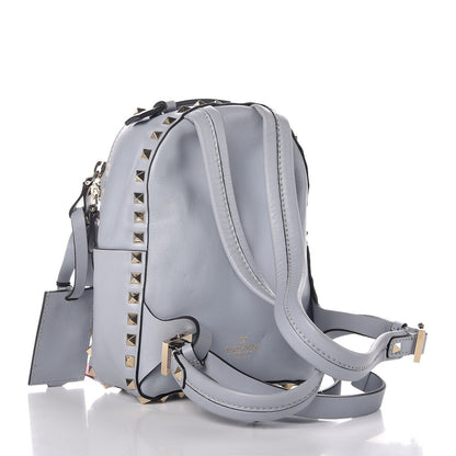 Valentino Garavani Calfskin Mini Rockstud Backpack Light Blue 3 of 9