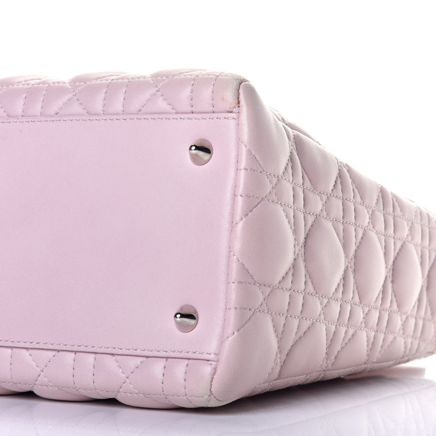 Christian Dior Lambskin Cannage Medium Lady Dior Light Pink 9 of 10