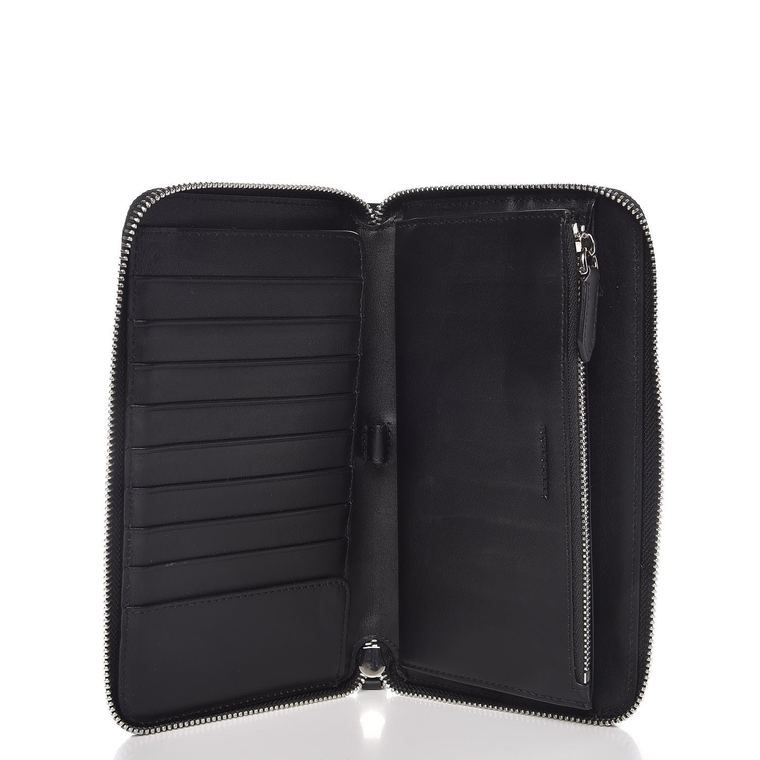 Burberry Coated Canvas Graffiti Print Zippy Wallet Black 5 of 9
