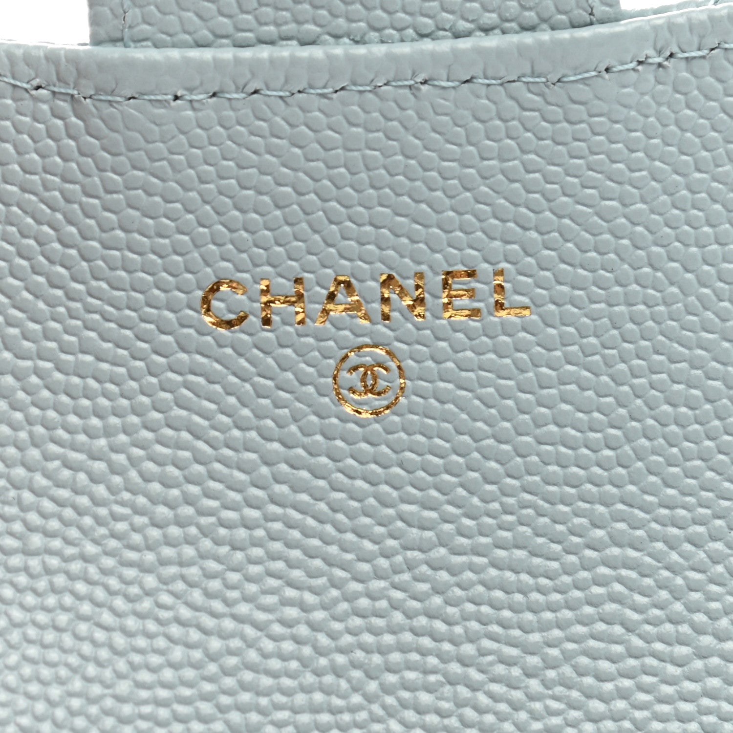 Chanel Caviar Quilted Flap Card Holder Wallet Light Blue 6 of 9