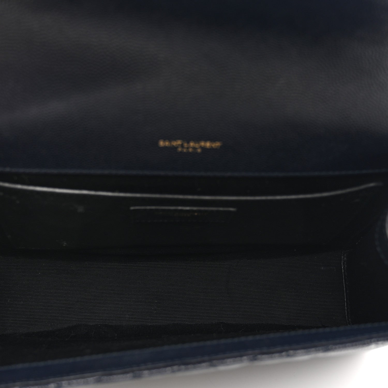 Saint Laurent Grain De Poudre Textured Mixed Matelasse Triquilt Medium Monogram Satchel Deep Marine 5 of 11