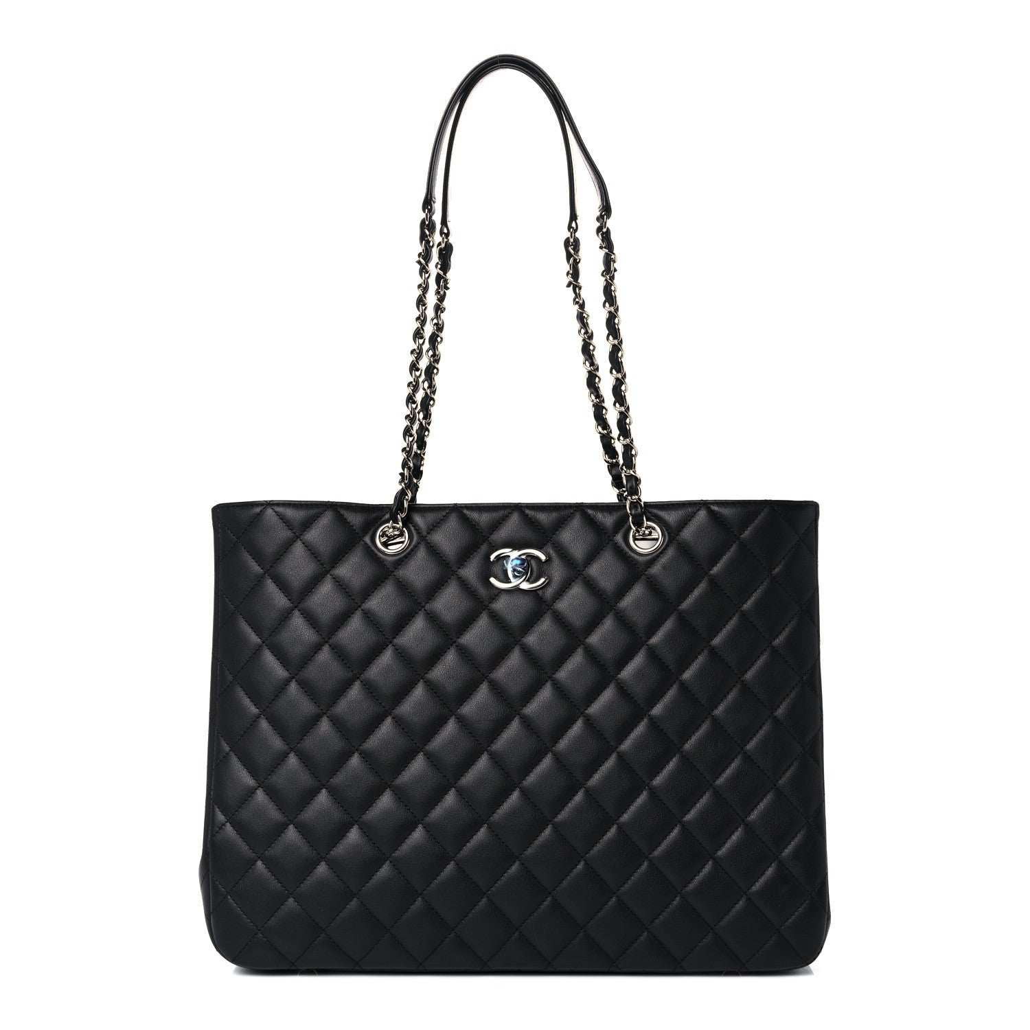Chanel Calfskin Quilted Large Classic Shopping Tote Black 1 of 10