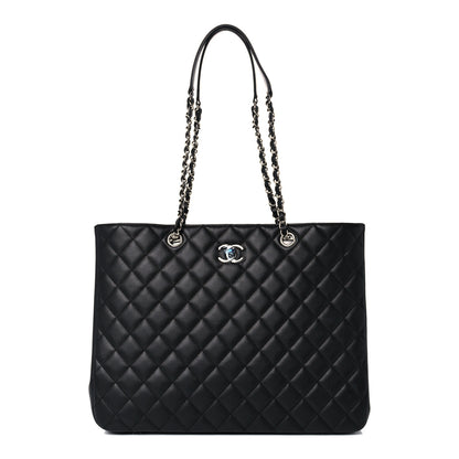 Chanel Calfskin Quilted Large Classic Shopping Tote Black 1 of 10
