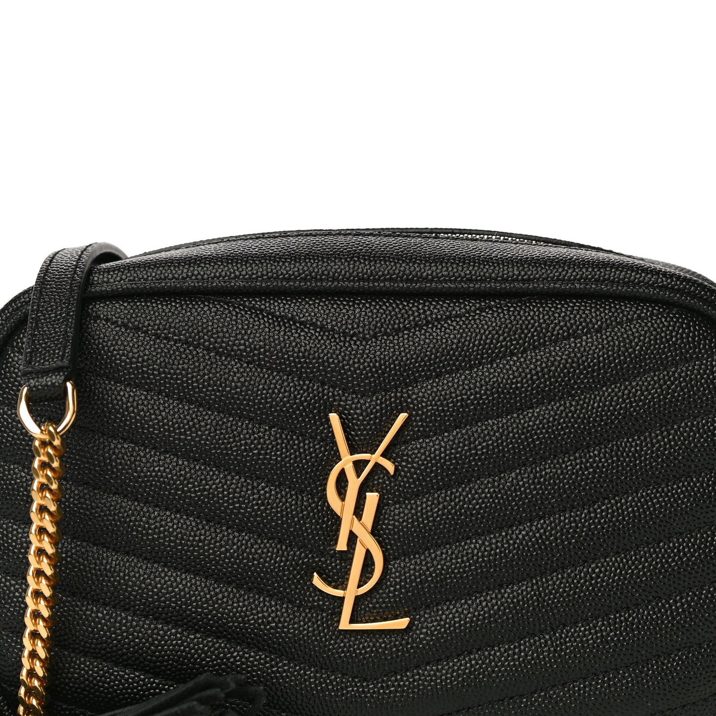 Grain De Poudre Matelasse Monogram Mini Lou Camera Bag Black