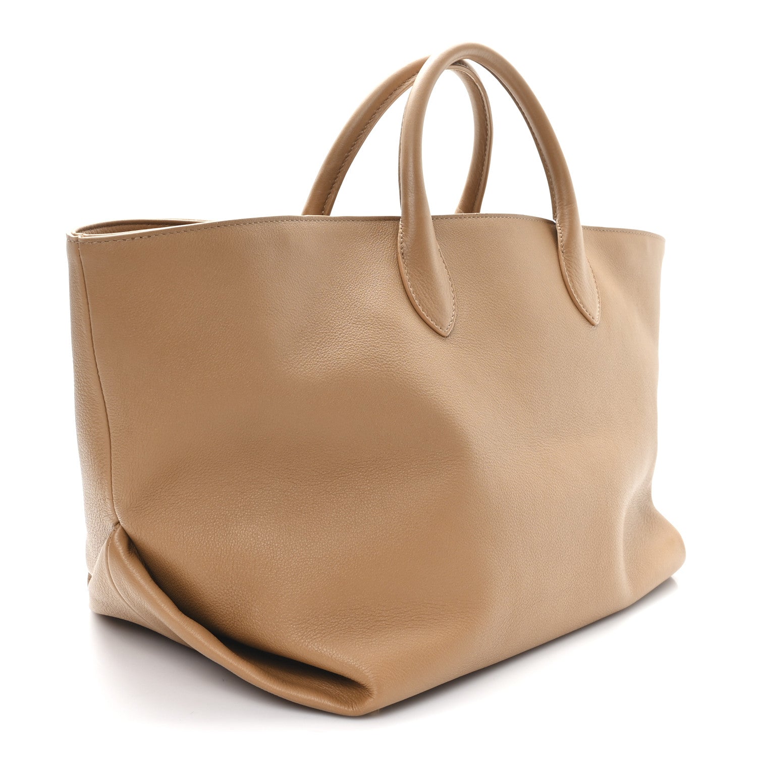 Khaite Pebbled Calfskin Medium Amelia Tote Nougat 3 of 10