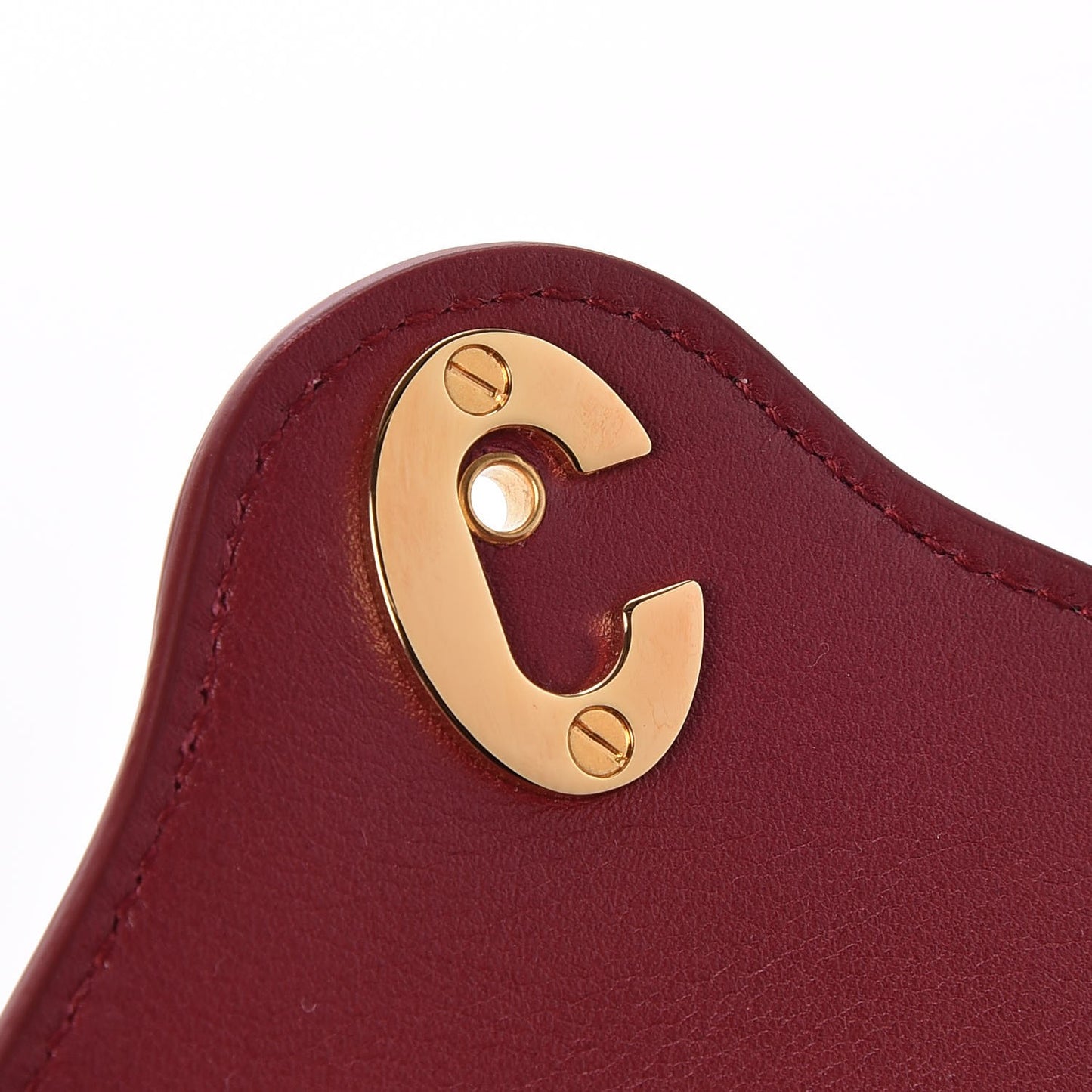 Smooth Calfskin Mini C'est Flap Bag Red