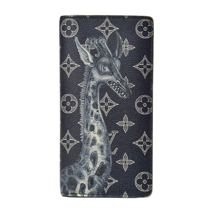 Louis Vuitton Savane Monogram Chapman Giraffe Brazza Wallet Encre 1 of 7