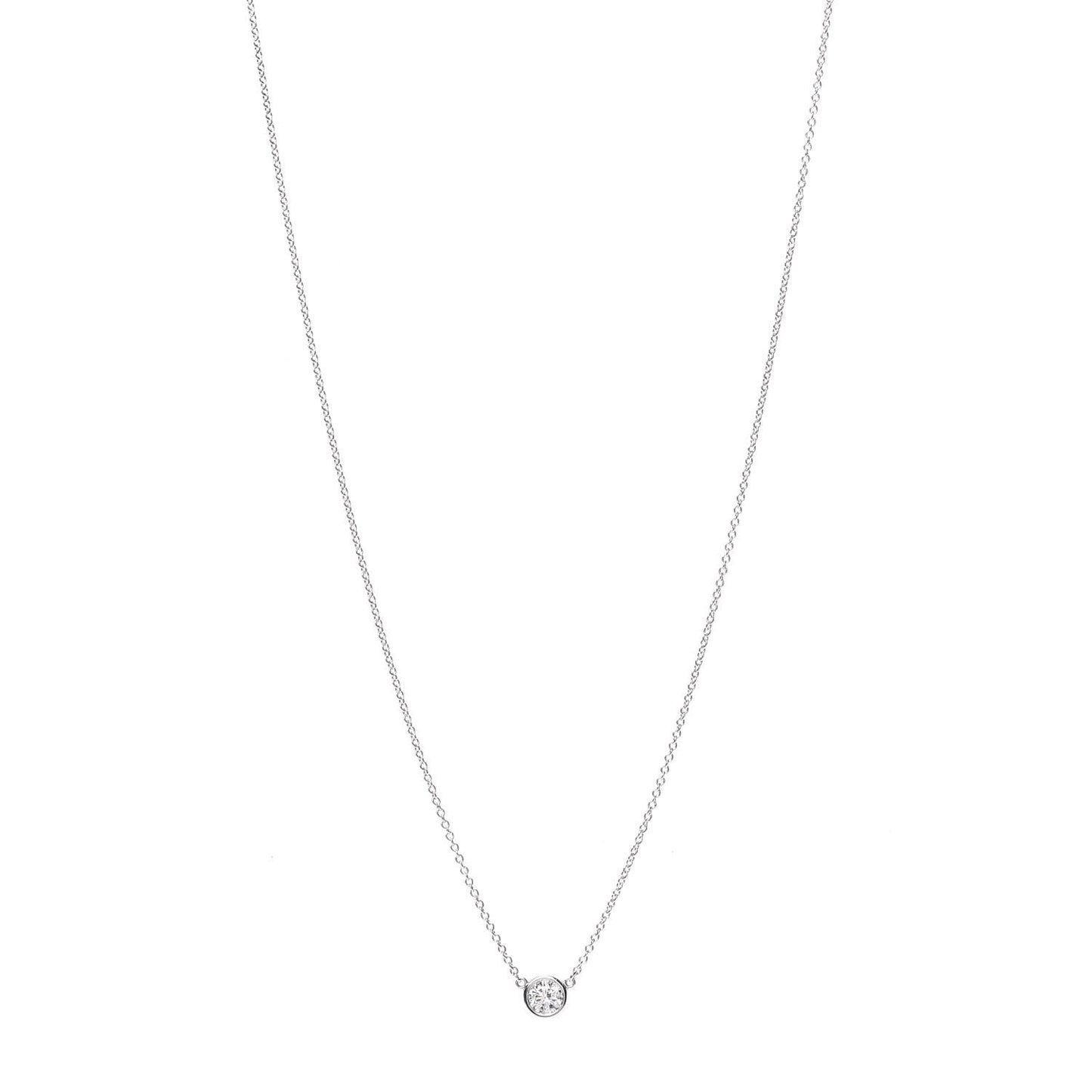 Platinum Diamond .33ct Elsa Peretti Diamonds by the Yard Pendant Necklace