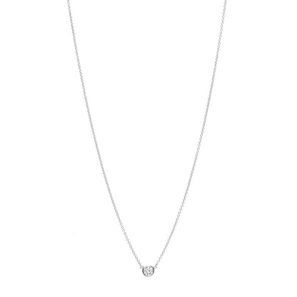 Tiffany Platinum Diamond .33ct Elsa Peretti Diamonds by the Yard Pendant Necklace 1 of 8