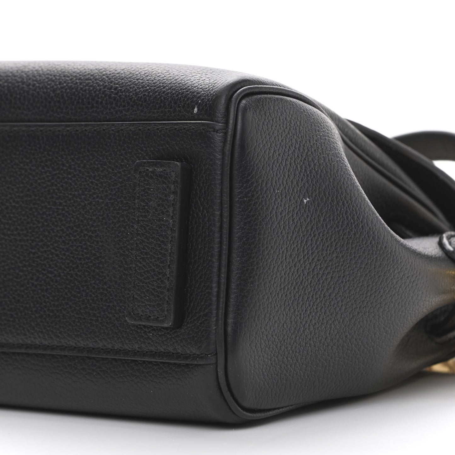 Grained Calfskin Small La Medusa Top Handle Bag Black