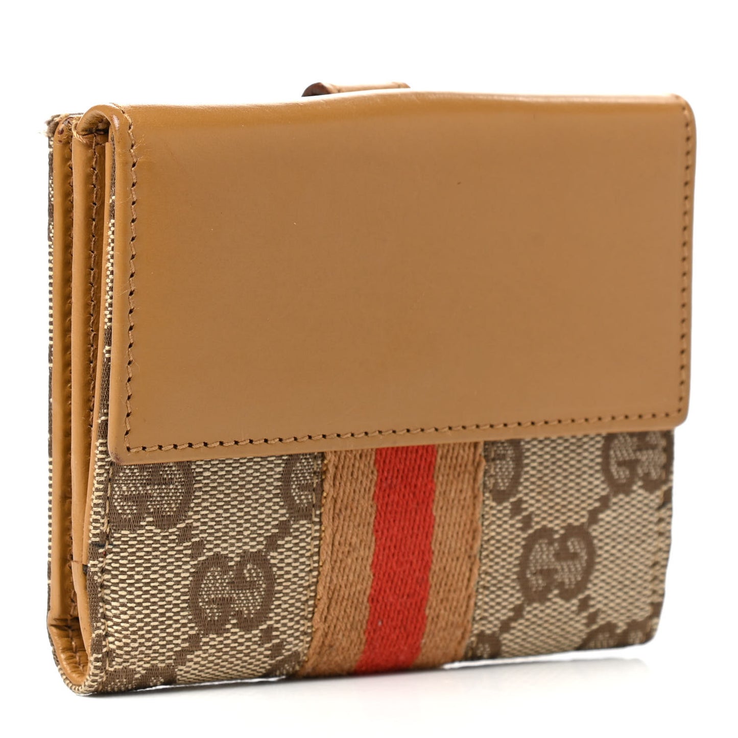 Monogram Compact Wallet Tan