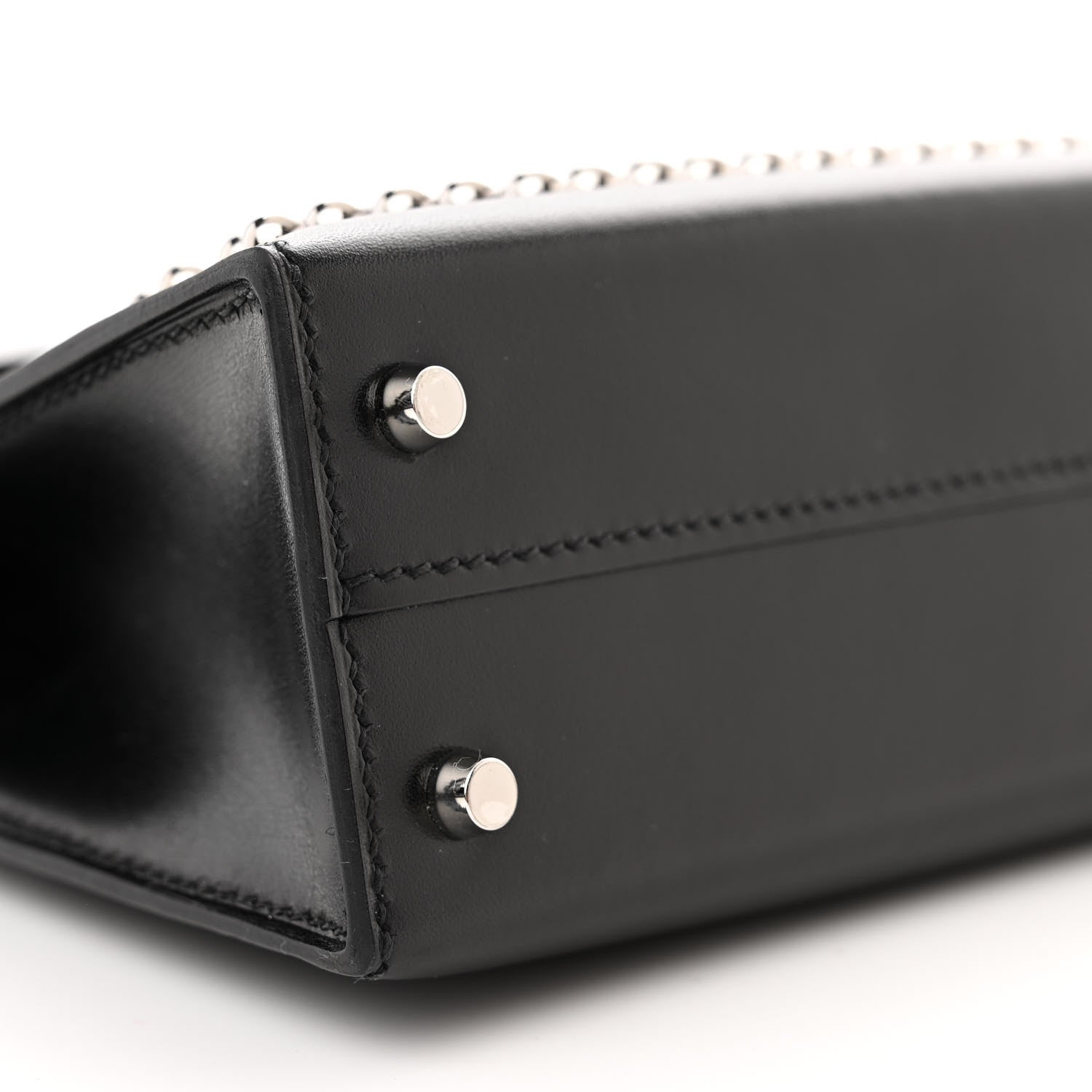 Hermes Box Studded Clouté Mini Kelly Sellier 20 Black 9 of 12