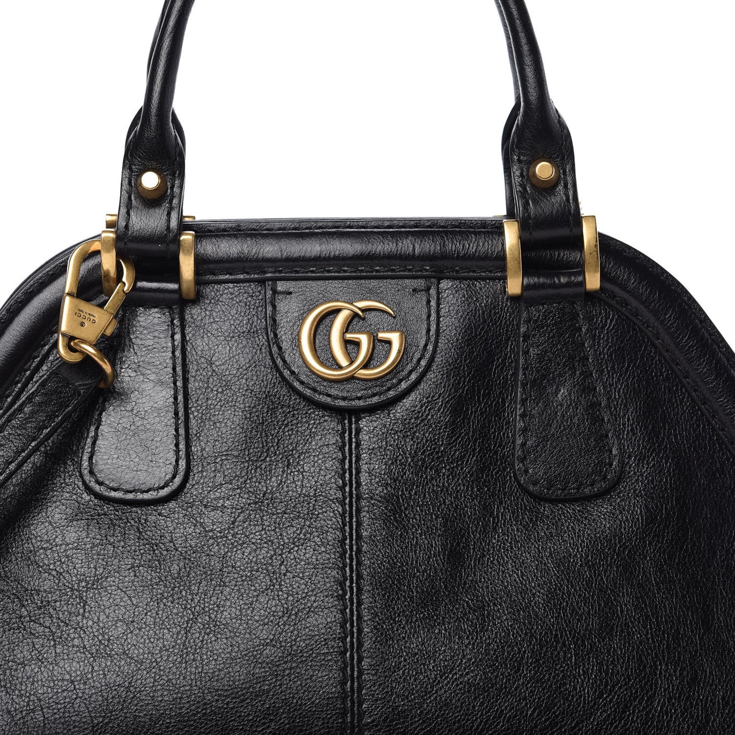 Calfskin Medium Re(Belle) Top Handle Bag Black