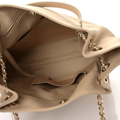 Chanel Caviar Stitched Shopping Tote Beige 7 of 9