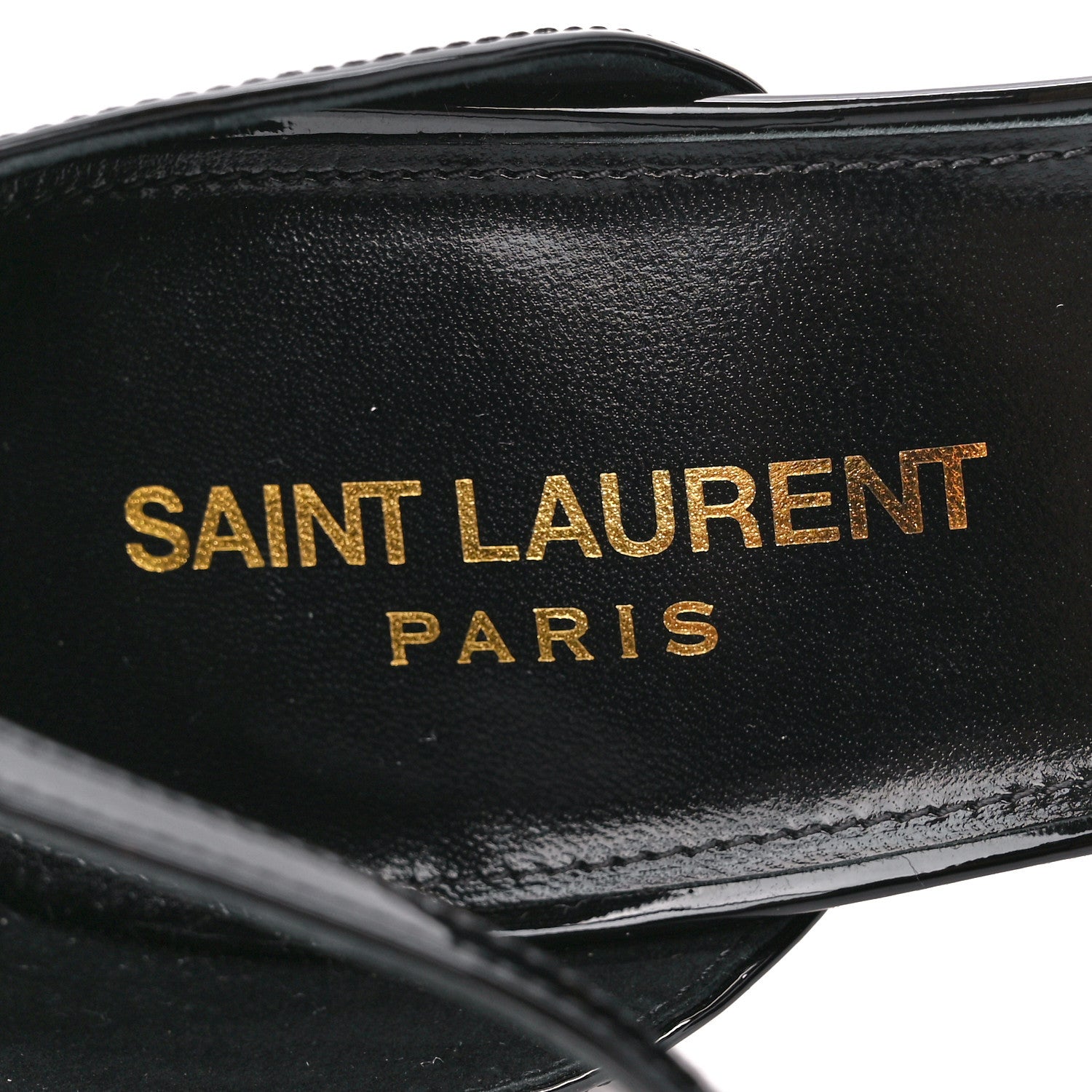 Saint Laurent Patent Calfskin Opyum 110 Sandals 40.5 Black 7 of 8