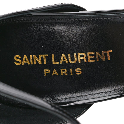 Saint Laurent Patent Calfskin Opyum 110 Sandals 40.5 Black 7 of 8