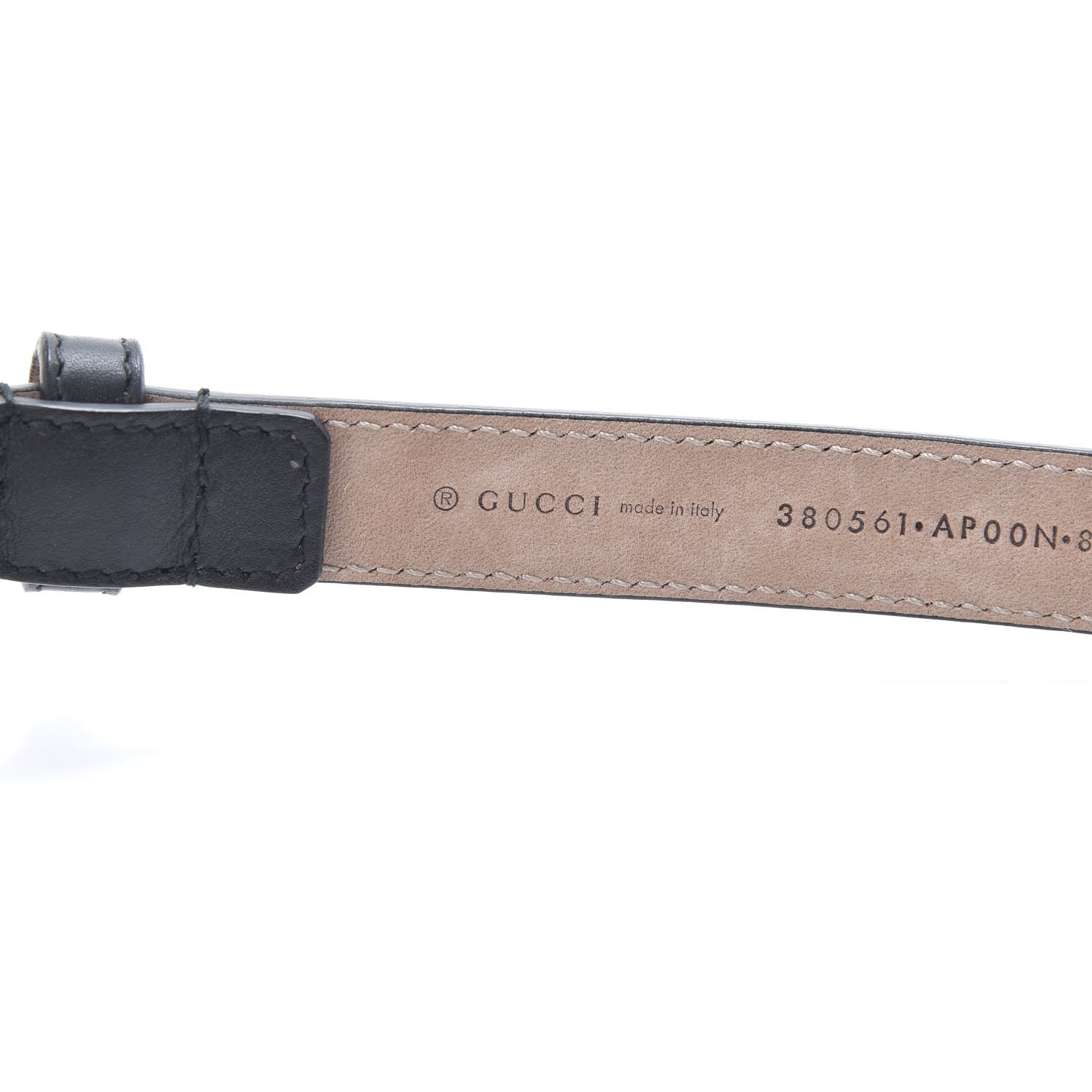 Gucci Calfskin Skinny Studded Belt 85 34 Black 3 of 6
