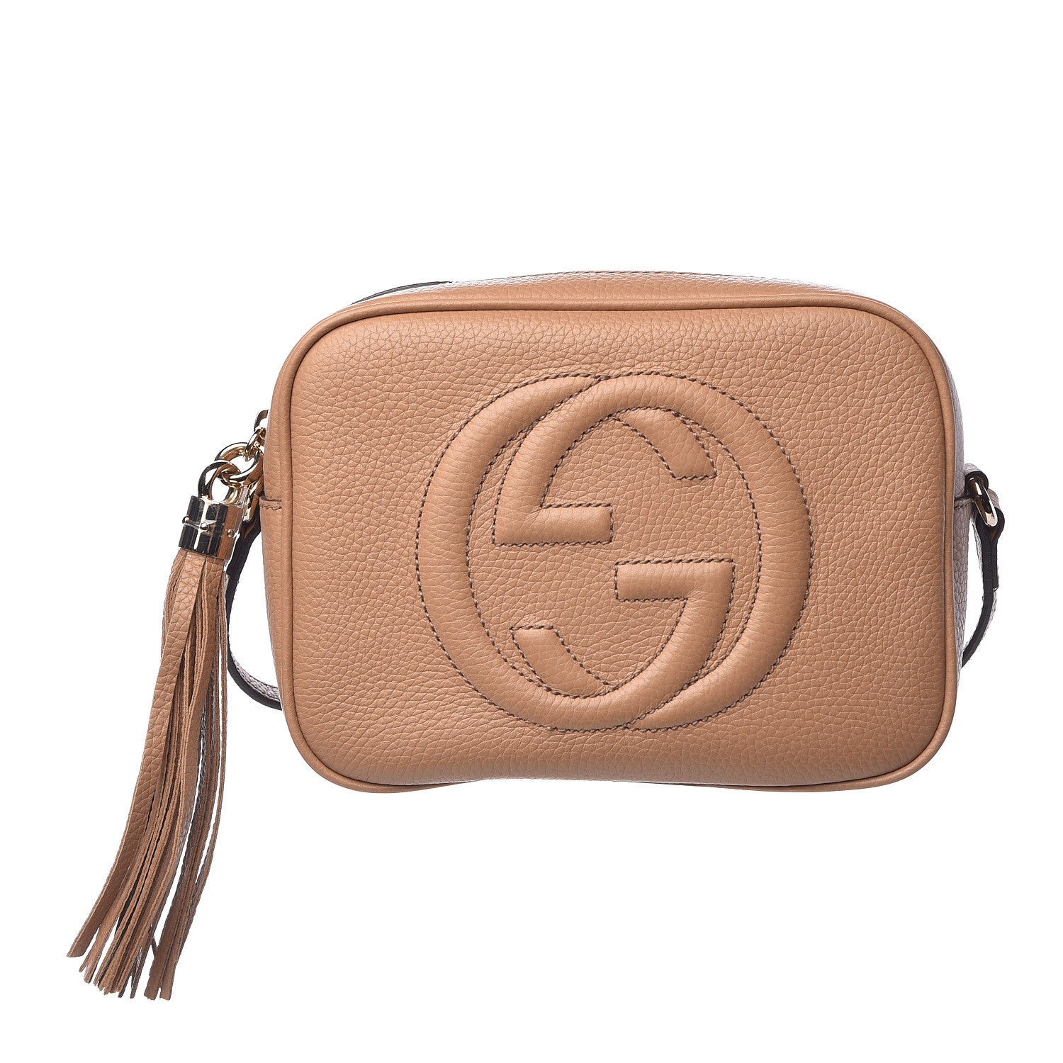 Gucci Pebbled Calfskin Small Soho Disco Bag Rose Beige 1 of 10