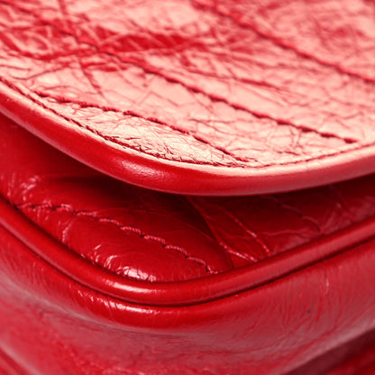 Saint Laurent Crinkled Calfskin Matelasse Monogram Niki Chain Wallet Red 9 of 13