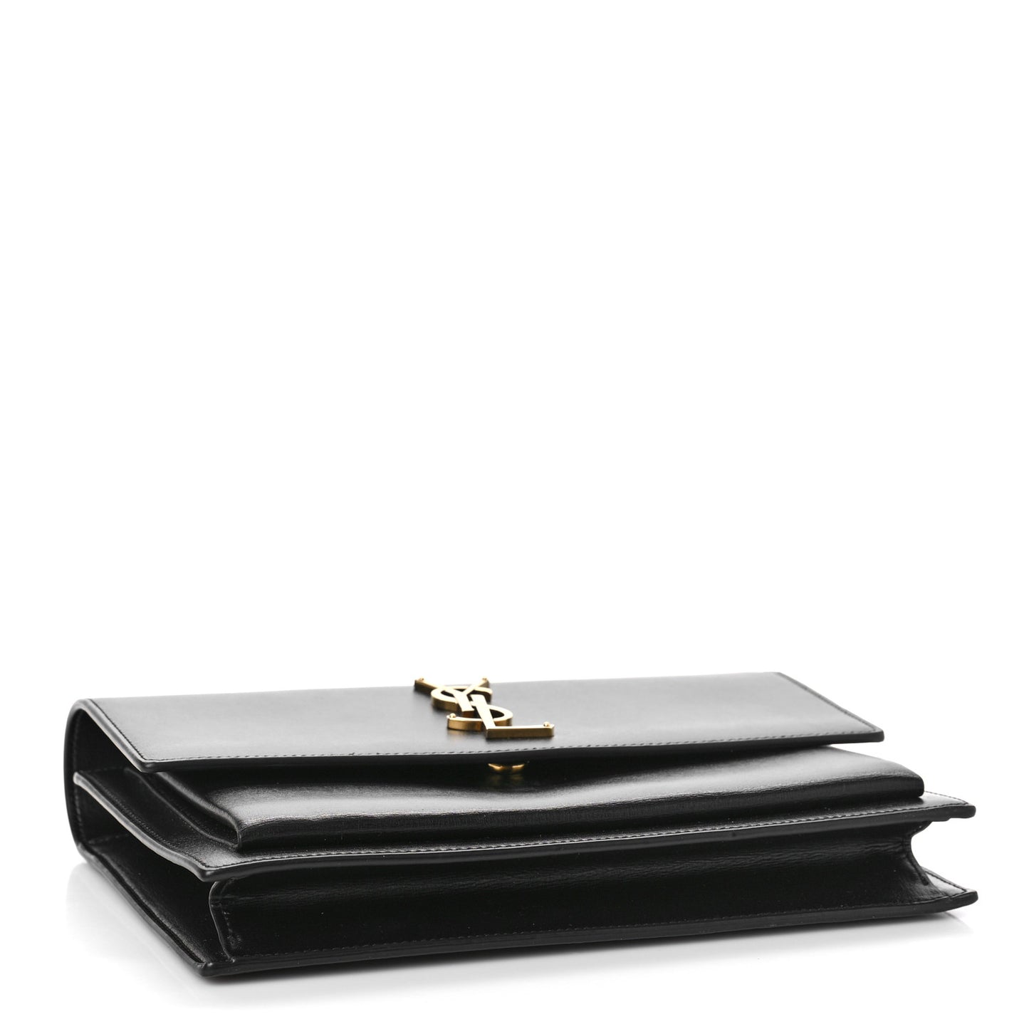 Smooth Calfskin Medium Monogram Sunset Satchel Black