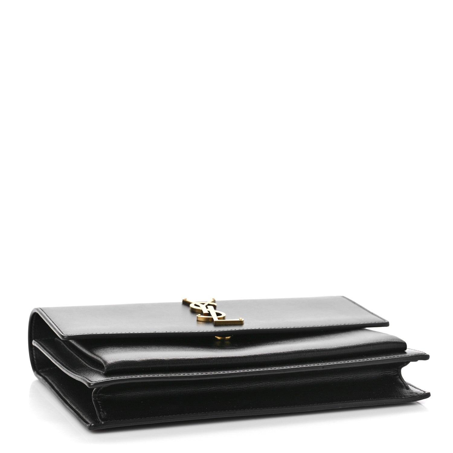 Saint Laurent Smooth Calfskin Medium Monogram Sunset Satchel Black 4 of 11