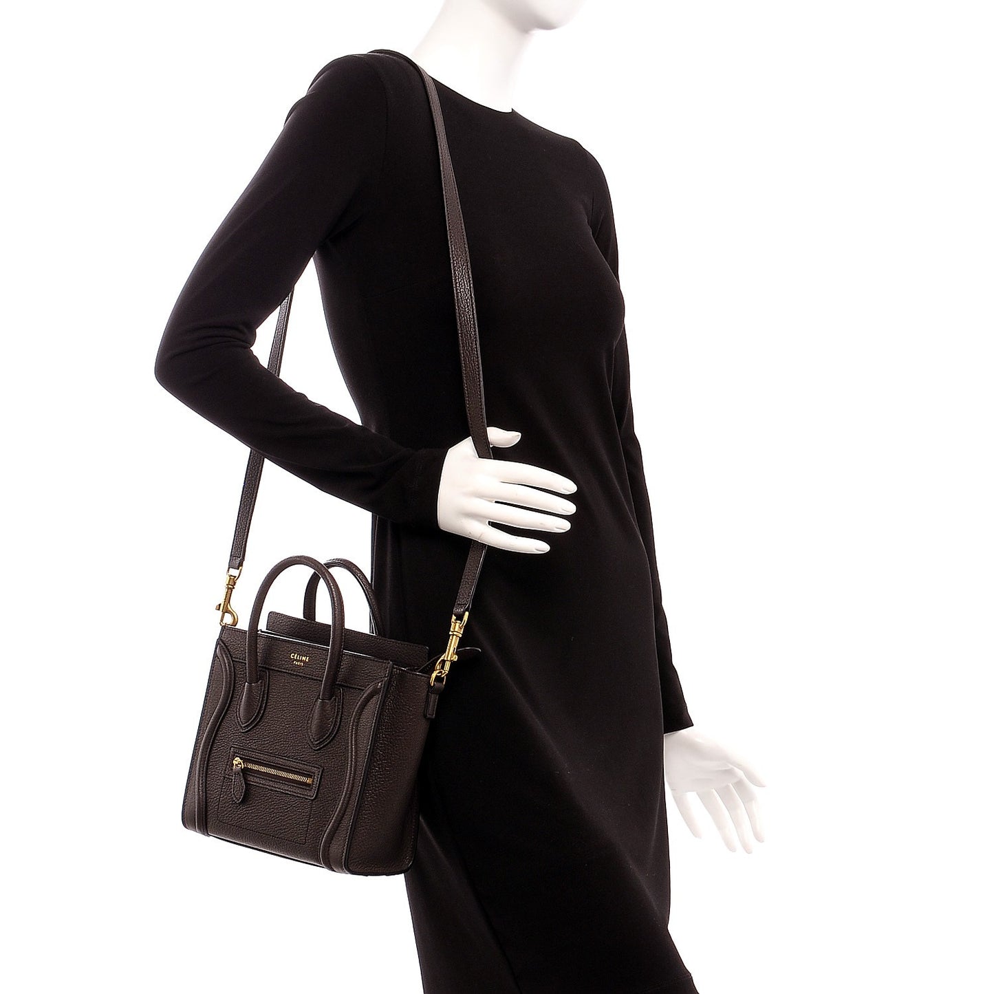 Goatskin Nano Luggage Dark Taupe