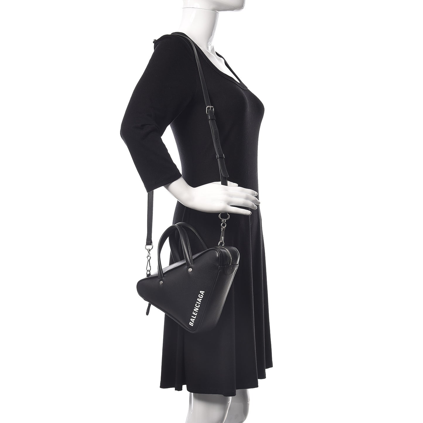 Calfskin XS Triangle Duffle Black