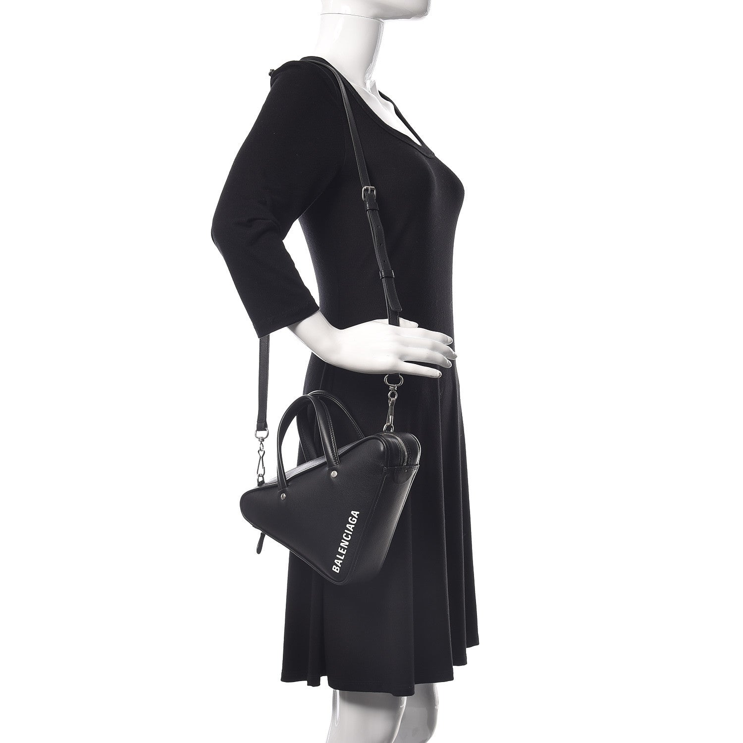 Balenciaga Calfskin XS Triangle Duffle Black 2 of 9