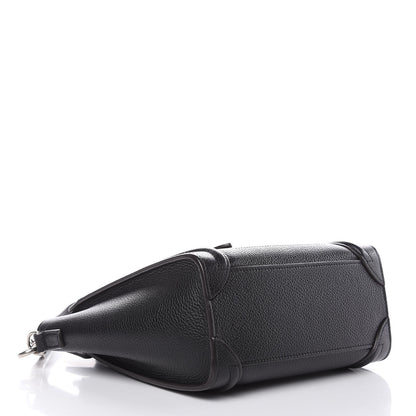 Celine Drummed Calfskin Nano Luggage Black 4 of 11