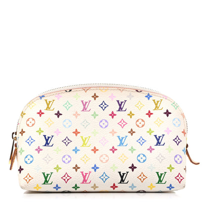 Louis Vuitton Monogram Multicolor Cosmetic Pouch White Litchi 1 of 8