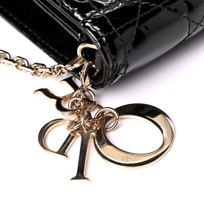Christian Dior Patent Cannage Lady Dior Clutch Black 6 of 7