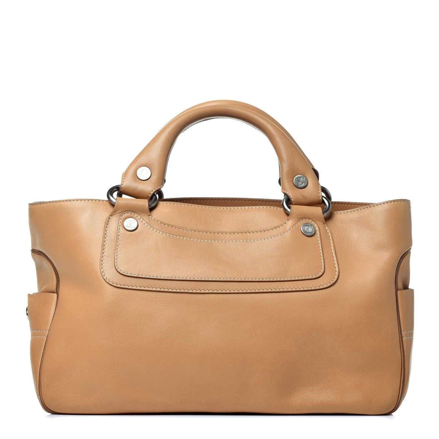 Calfskin Boogie Satchel Beige