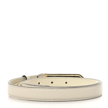 Gucci Plutone Calfskin Crystal Embellished Logo 20mm Belt 85 34 White 2 of 5