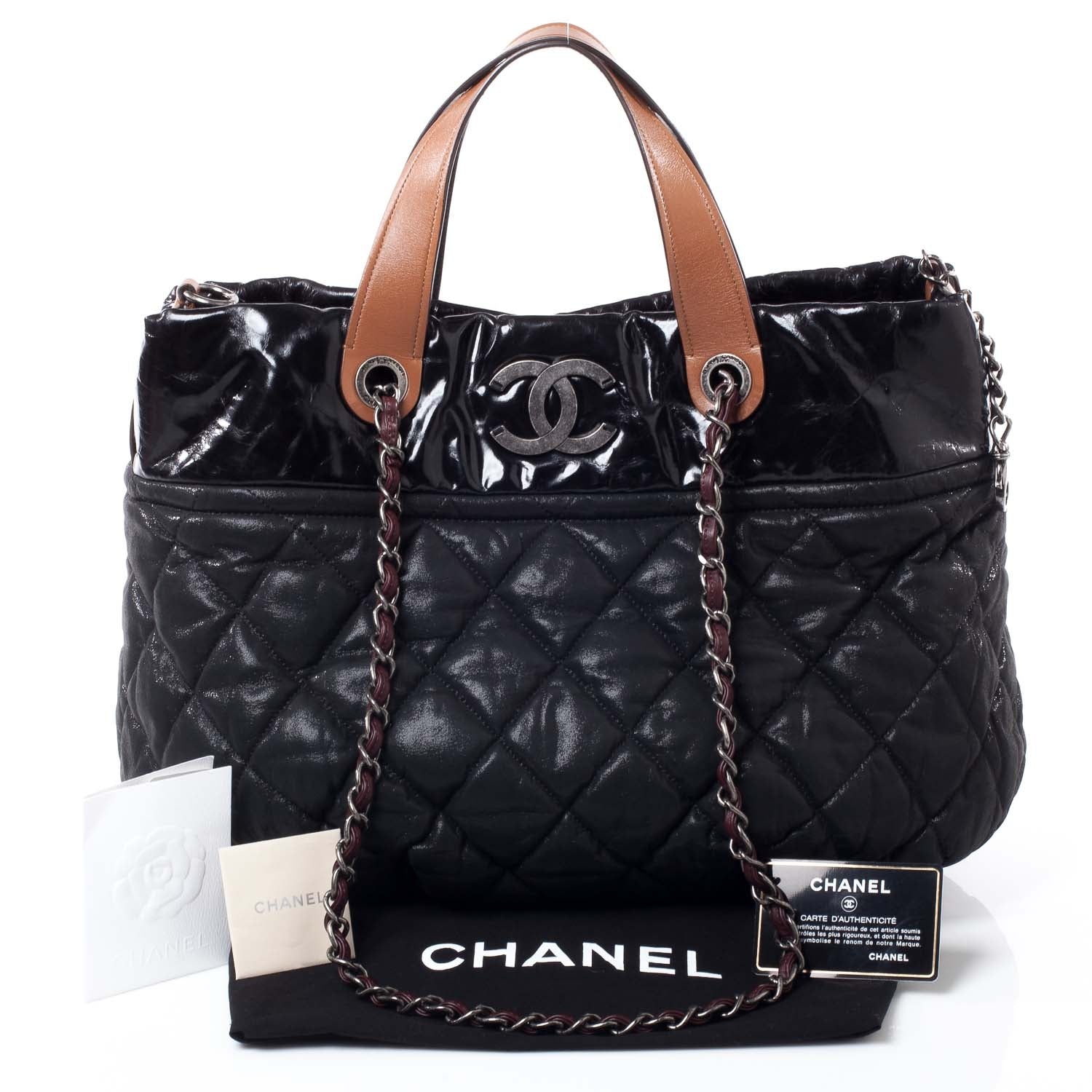 Chanel Iridescent Calfskin Small In The Mix Tote Navy 11 of 11