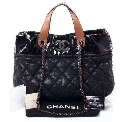 Chanel Iridescent Calfskin Small In The Mix Tote Navy 11 of 11