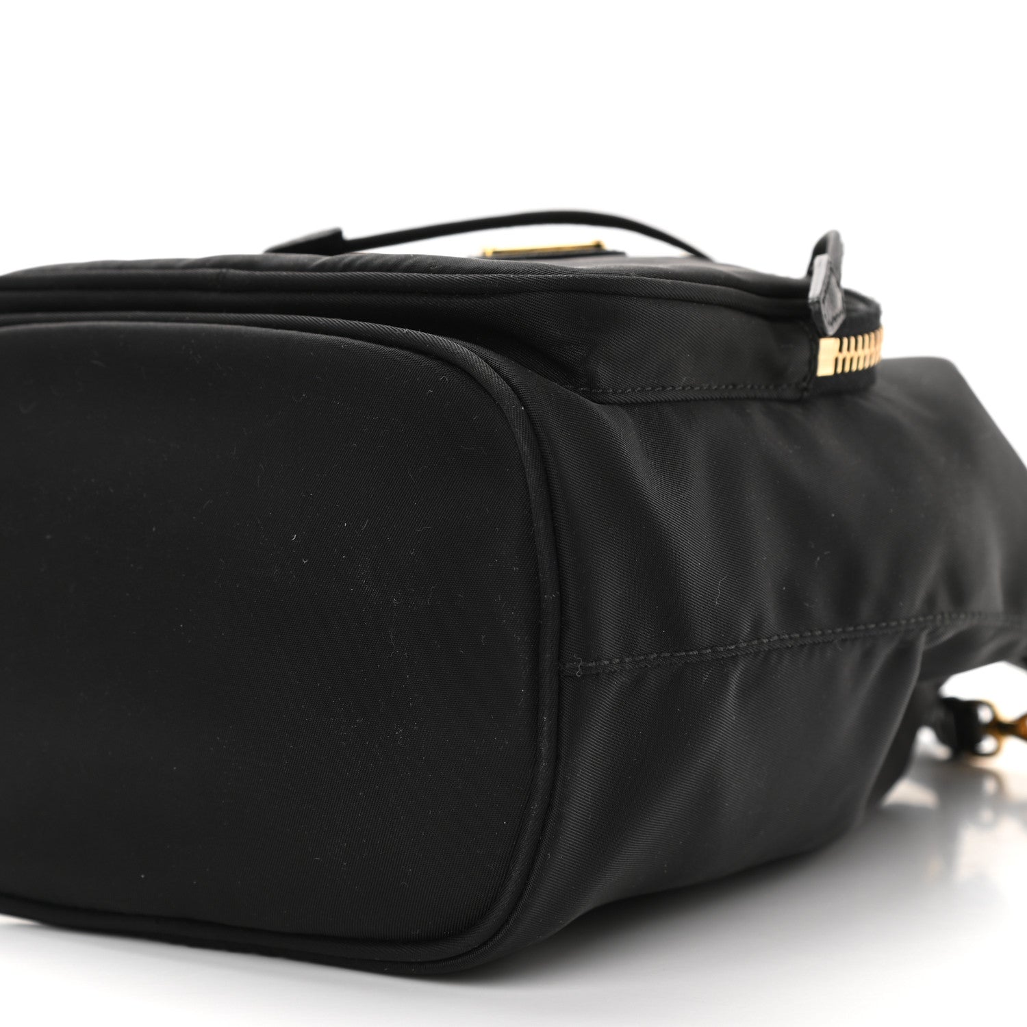 Prada Saffiano Tessuto Nylon Mini Bucket Crossbody Bag Black 11 of 11