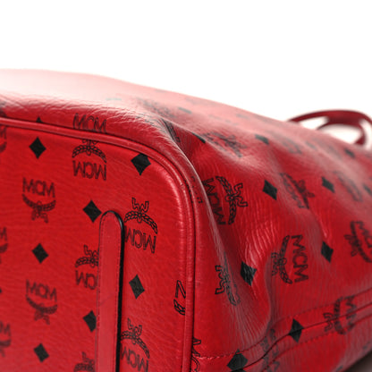 MCM Visetos Large Liz Reversible Shopper Tote Ruby Red 13 of 26